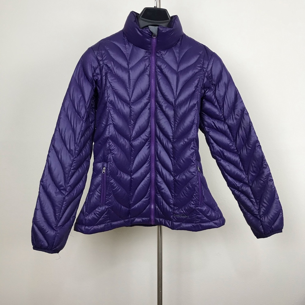 Eddie Bauer Size Small Purple Down Puffer Jacket
